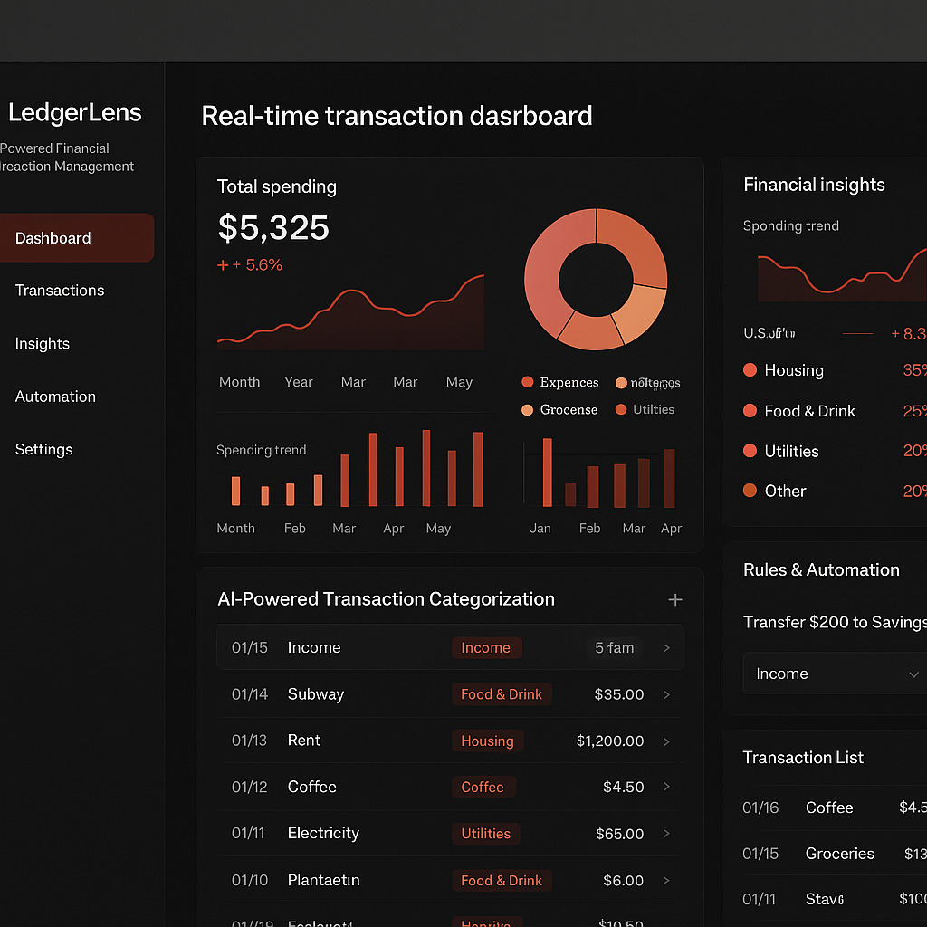 LedgerLens – AI Transaction Intelligence Platform
